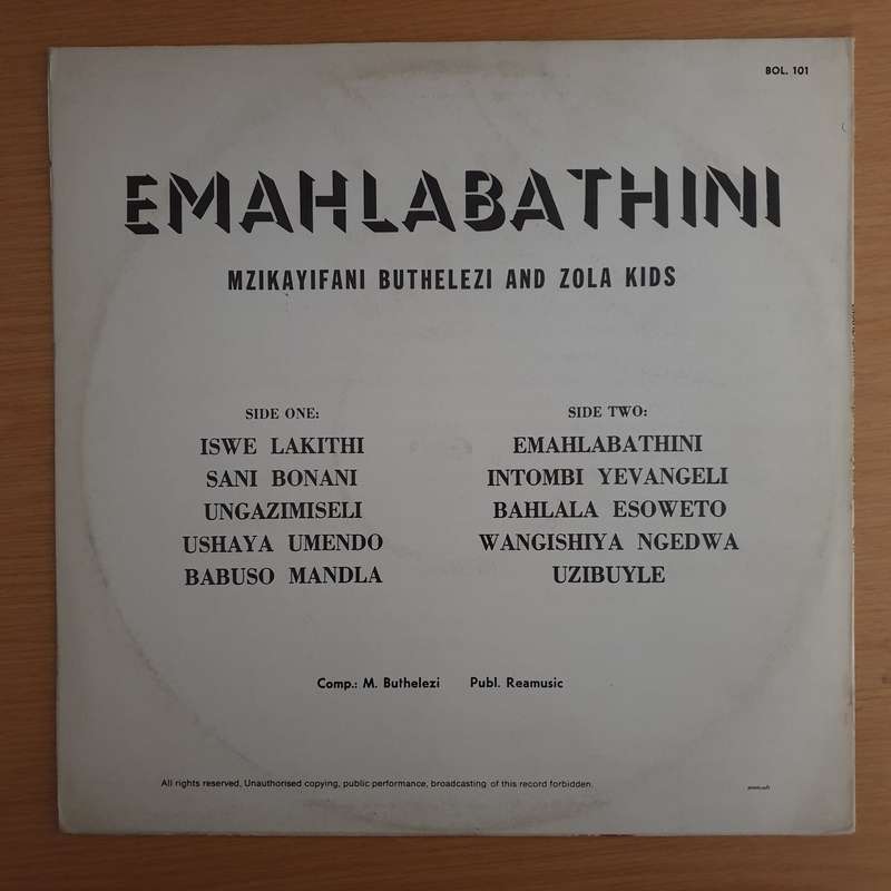 Mzikayifani Buthelezi and Zola Kids  Emahlabathini - Vinyl LP Record (VG+)