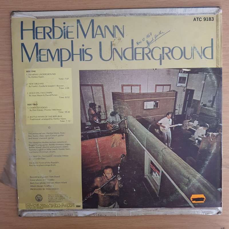 Herbie Mann  Memphis Underground - Vinyl LP Record (VG)