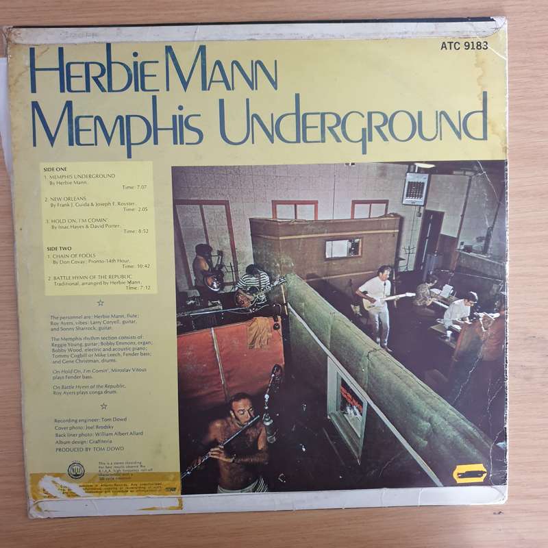 Herbie Mann  Memphis Underground - Vinyl LP Record  (VG-)