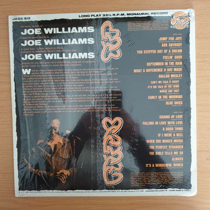 Joe Williams  Chains Of Love  Vinyl LP Record (VG+)