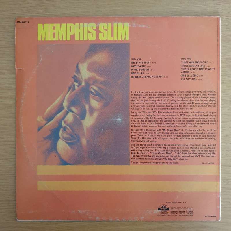 Memphis Slim  The Memphis Slim  Vinyl LP Record (VG+)