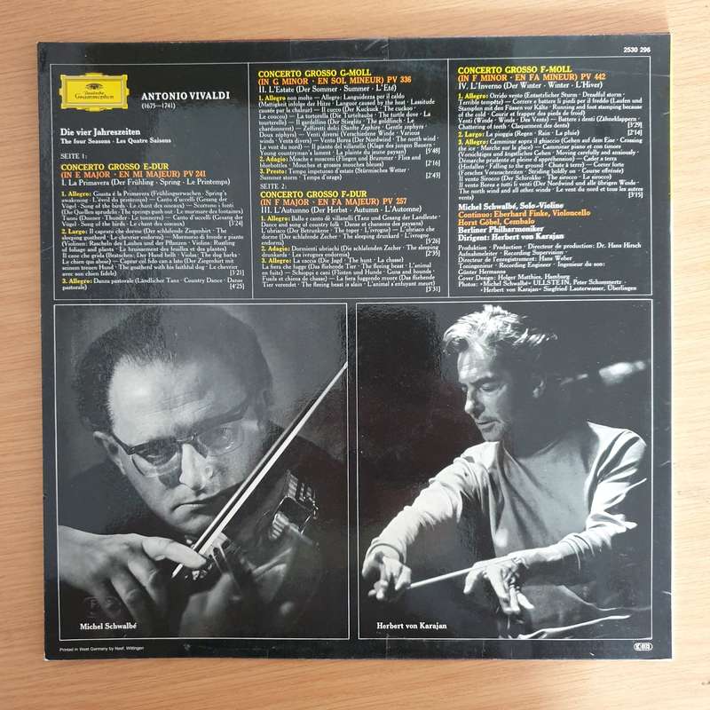Vivaldi - The Four Seasons -  Michel Schwalbé  Berliner Philharmoniker  Herbert von Karaja...