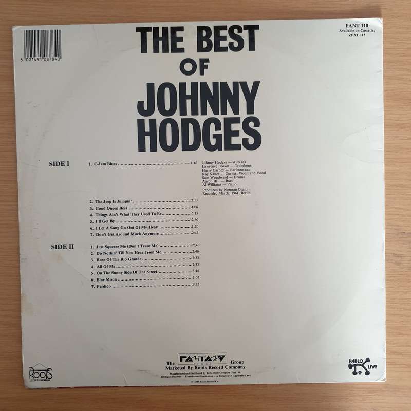 Johnny Hodges - The Best of Johnny Hodges - Vinyl LP Record (VG+)