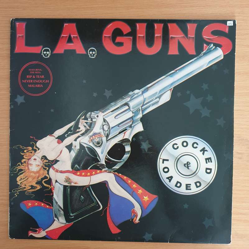 L.A. Guns  Cocked & Loaded - Vinyl LP Record (VG)