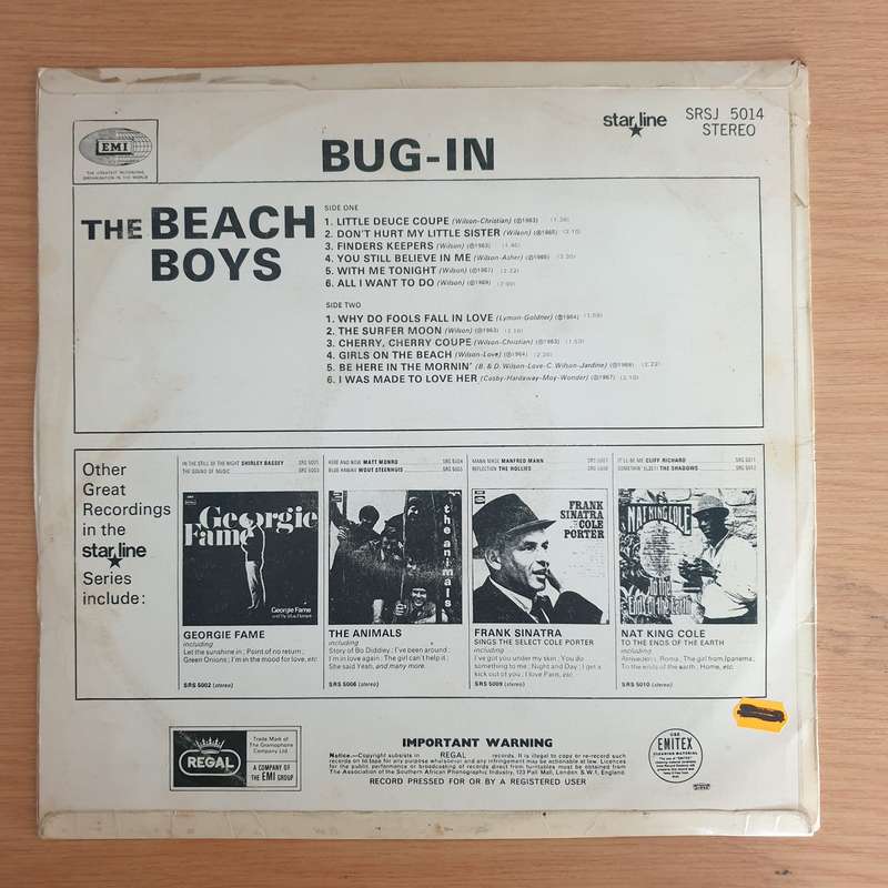 The Beach Boys  Bug-In - Vinyl LP Record (VG)