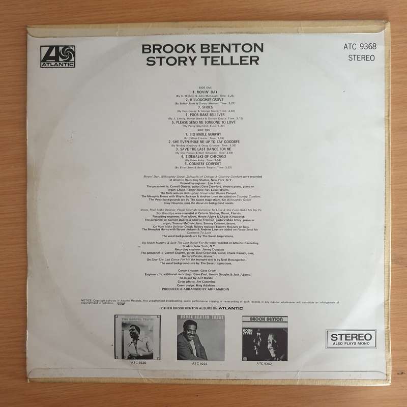 Brook Benton - Story Teller - Vinyl LP Record  (VG+)