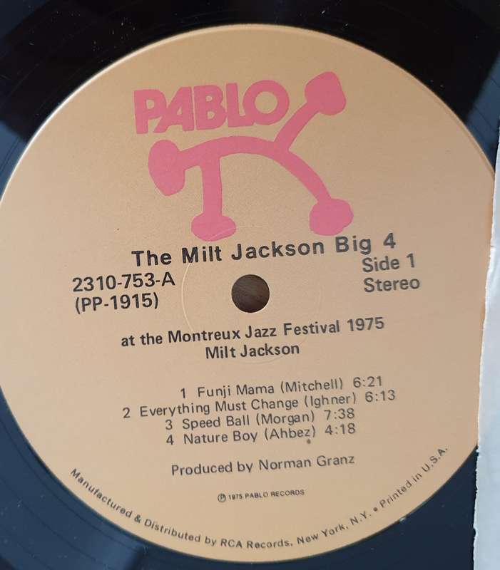 Milt Jackson  The Milt Jackson Big 4 At The Montreux Jazz Festival 1975 - Vinyl LP Record  (VG+)