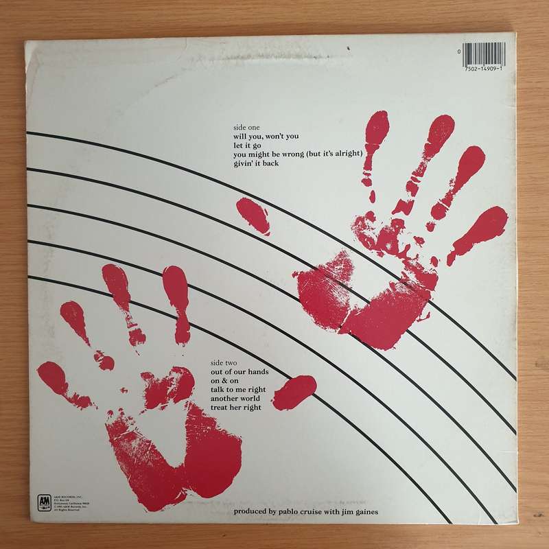 Pablo Cruise  Out Of Our Hands - Vinyl LP Record  (VG+)