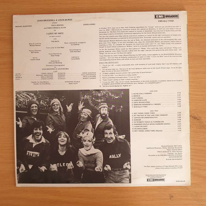 I Love My Wife: An Adult Musical (Original South African Cast Recording) - Vinyl LP Record  (VG+)