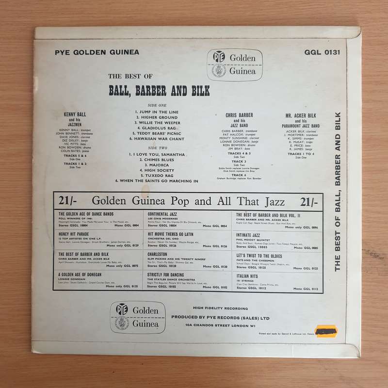 The Best Of Ball, Barber & Bilk - Vinyl LP Record  (VG+)