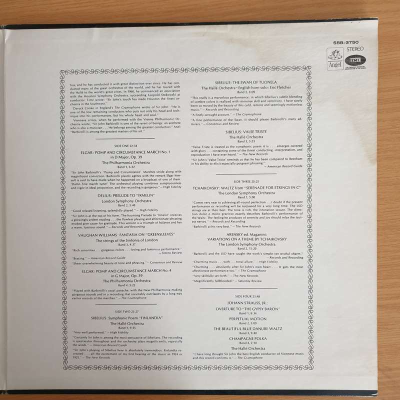 Sir John Barbirolli  Close-Up - Double Vinyl LP Record  (VG+)