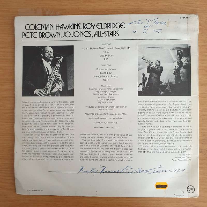 The Newport Years Volume IV - Coleman Hawkins, Roy Eldridge, Pete Brown, Jo Jones, All-Stars  ...