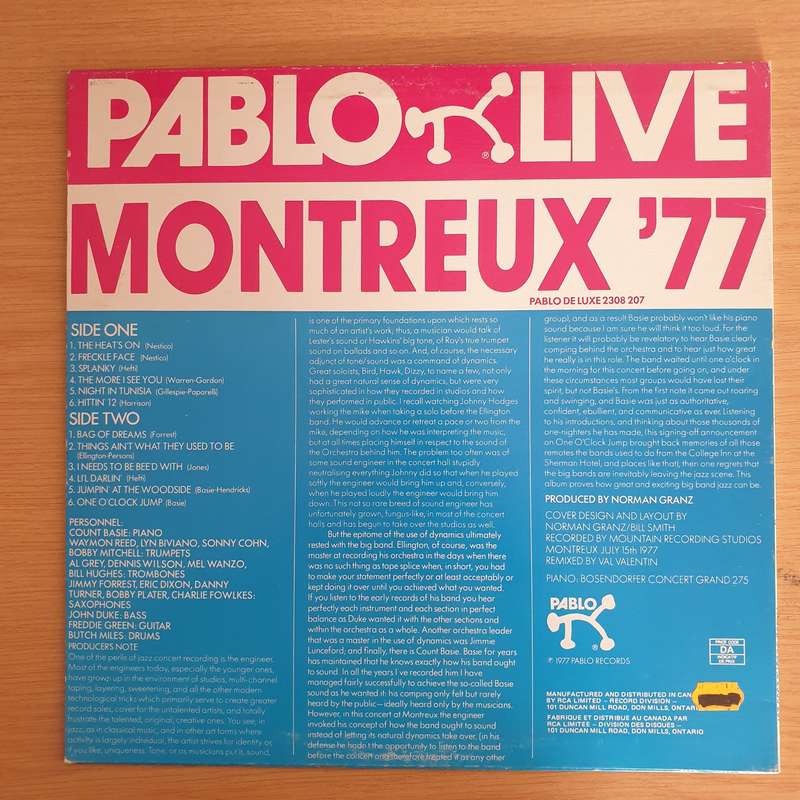 The Pablo All Stars Jam  Montreux '77 - Count Basie Big Band - Vinyl LP Record  (VG+)