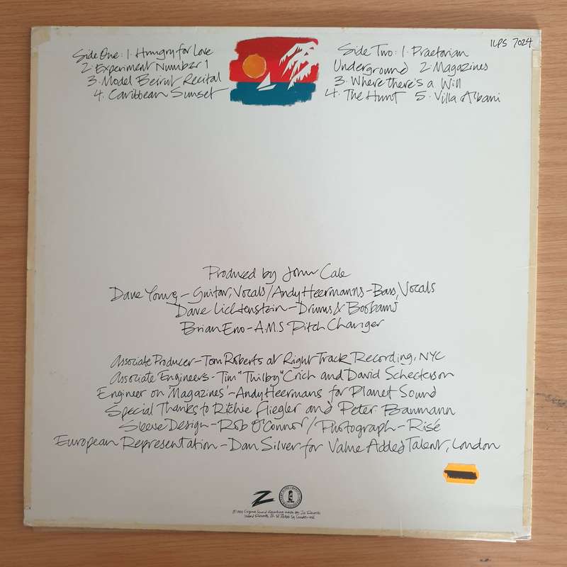 John Cale  Caribbean Sunset - Vinyl LP Record  (VG+)