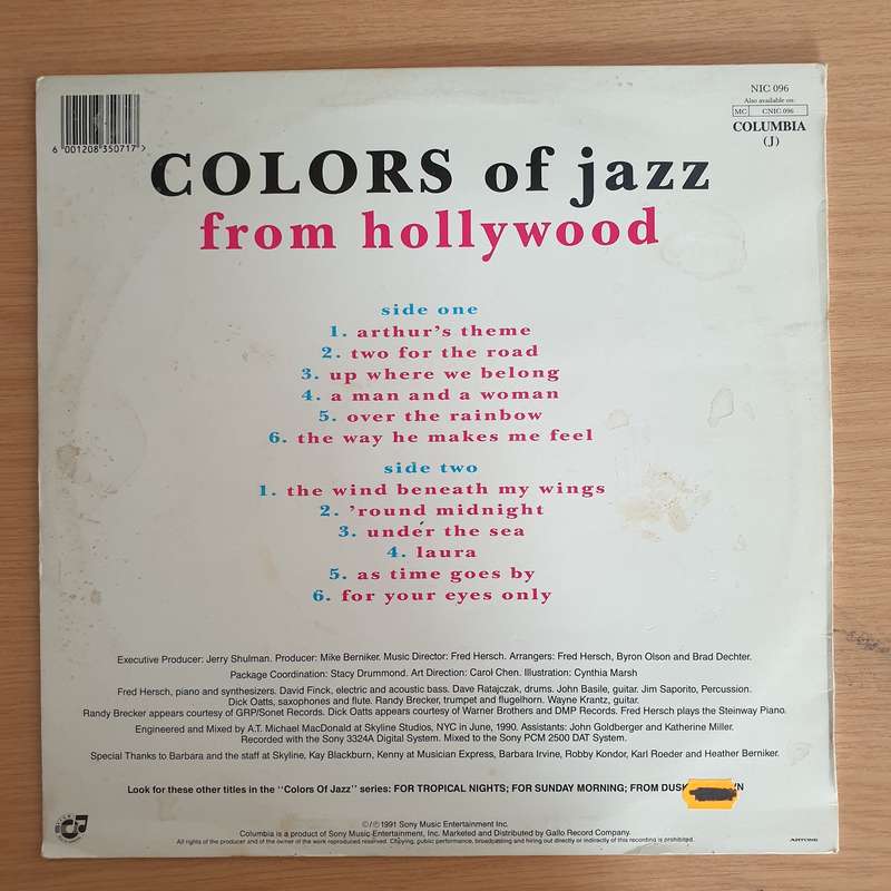 Colors Of Jazz  From Hollywood - Vinyl LP Record  (VG+)