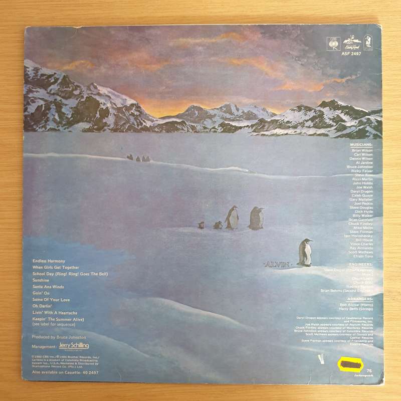 The Beach Boys  Keepin' The Summer Alive - Vinyl LP Record  (VG+)