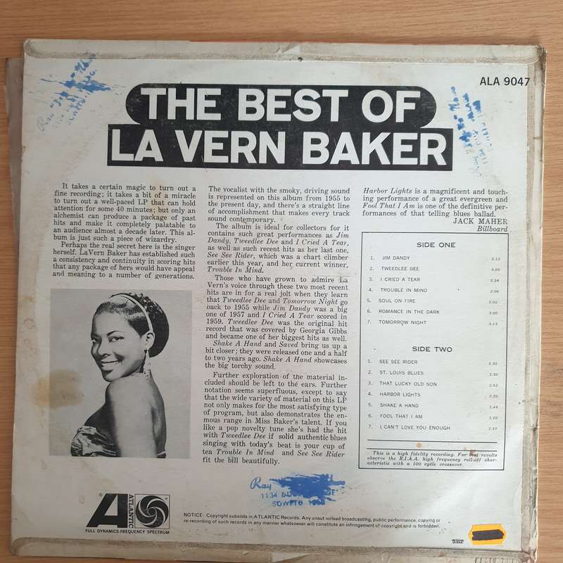 LaVern Baker  The Best of La Vern Baker - Vinyl LP Record  (VG+)