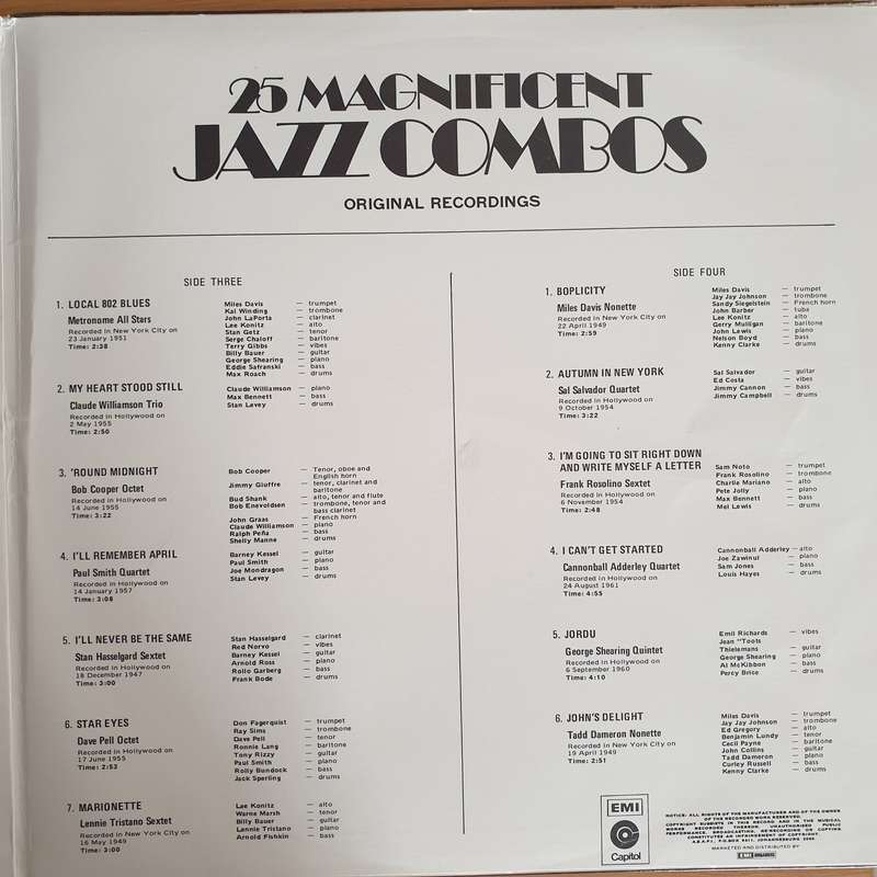 25 Magnificent Jazz Combos - Original Recordings - Double Vinyl LP Record  (VG+)