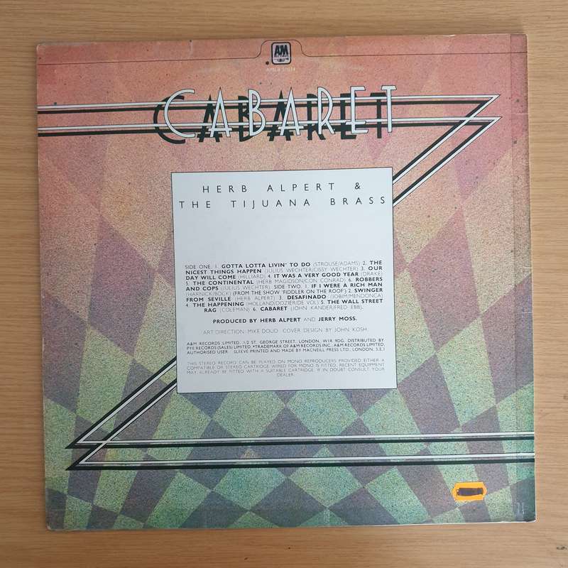 Herb Alpert & The Tijuana Brass  Cabaret - Vinyl LP Record  (VG+)