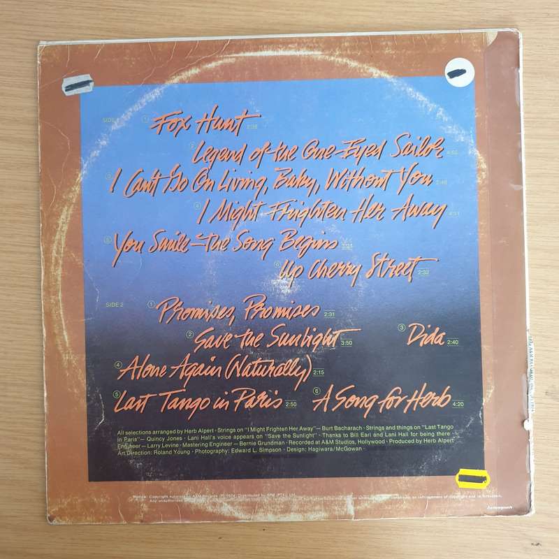 Herb Alpert And The T.J.B.  You Smile - The Song Begins - Vinyl LP Record  (VG+)