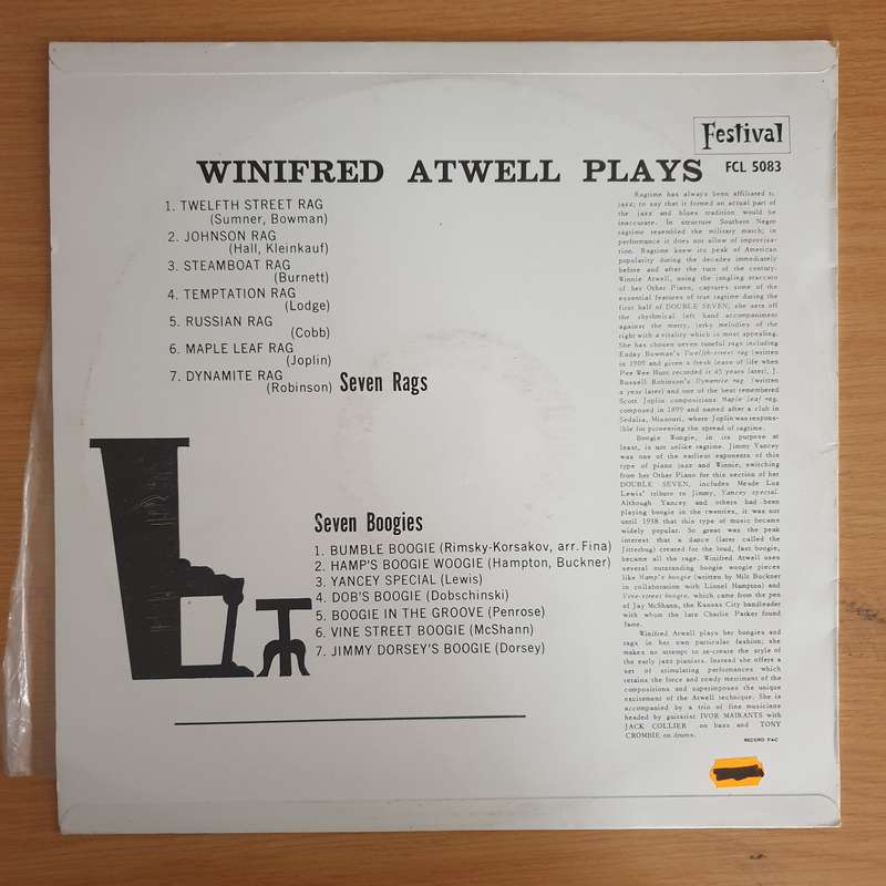 Winifred Atwell  Plays - Vinyl LP Record  (VG+)