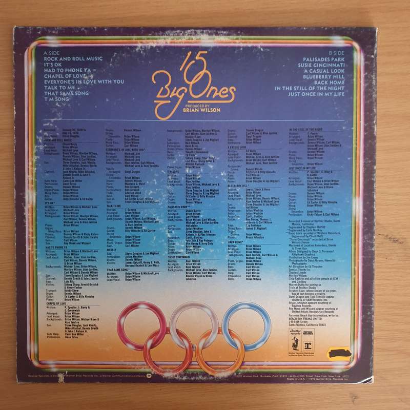 The Beach Boys  15 Big Ones - Vinyl LP Record  (VG+)