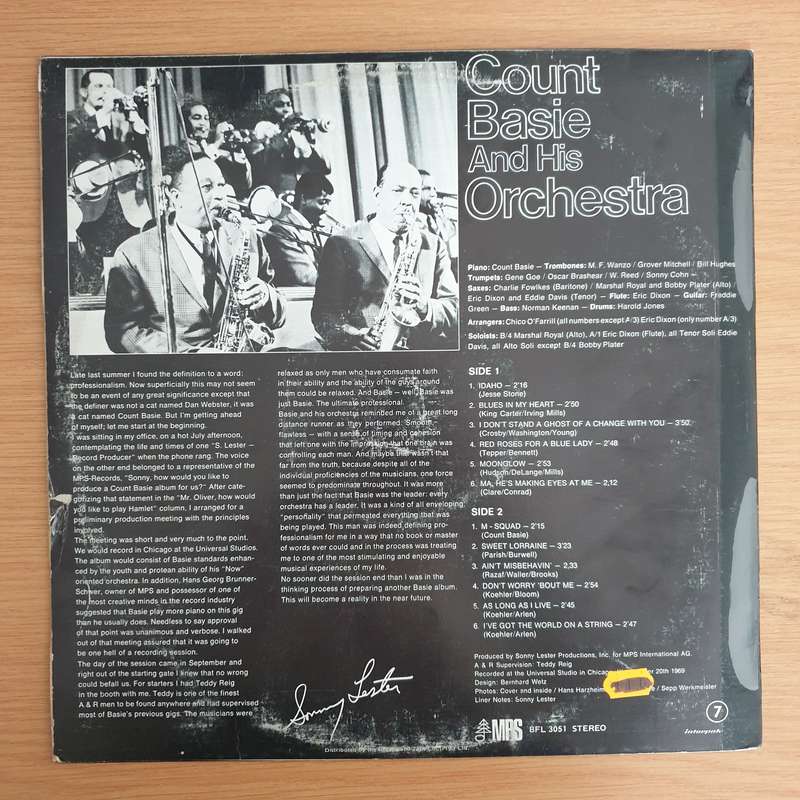 Count Basie And His Orchestra  Basic Basie - Vinyl LP Record - Very-Good+ Quality (VG+) (veryg...