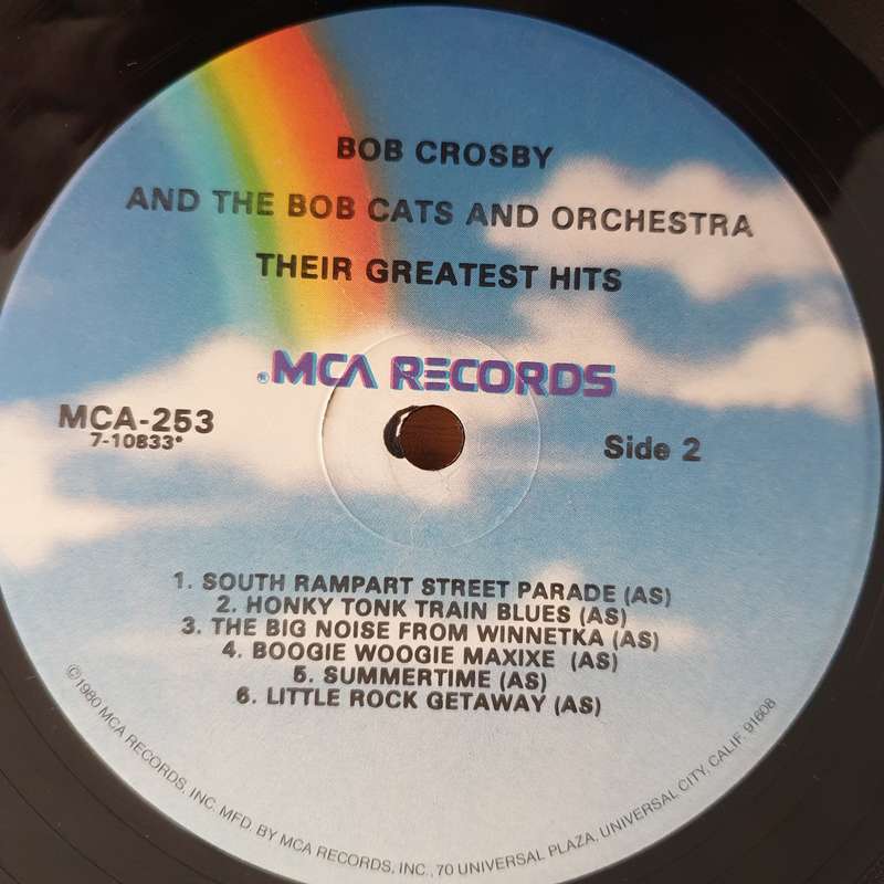 Bob Crosby And His Orchestra Featuring The Bob Cats  Their Greatest Hits  Vinyl LP Record  ...