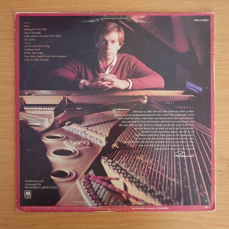 Carpenters - Voice Of The Heart  - Vinyl LP Record  (VG-)