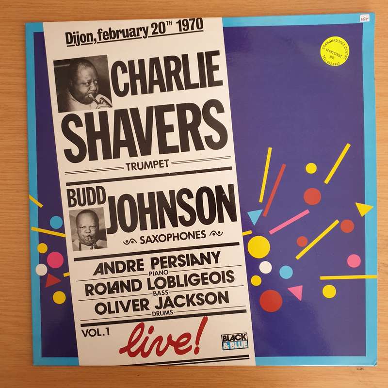 Charlie Shavers, Budd Johnson  Live Vol. 1  Vinyl LP Record  (VG+)