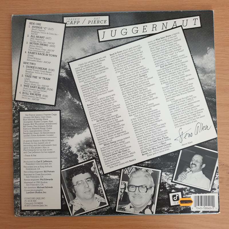 Juggernaut - Frankie Capp / Nat Pierce  Vinyl LP Record  (VG+)