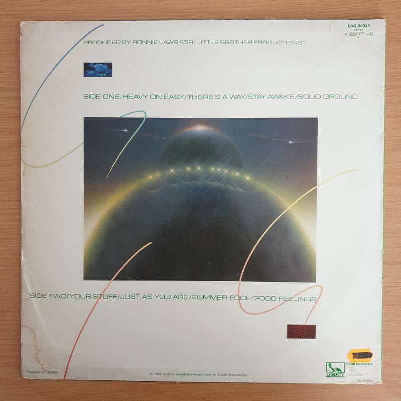 Ronnie Laws  Solid Ground  Vinyl LP Record  (VG+)