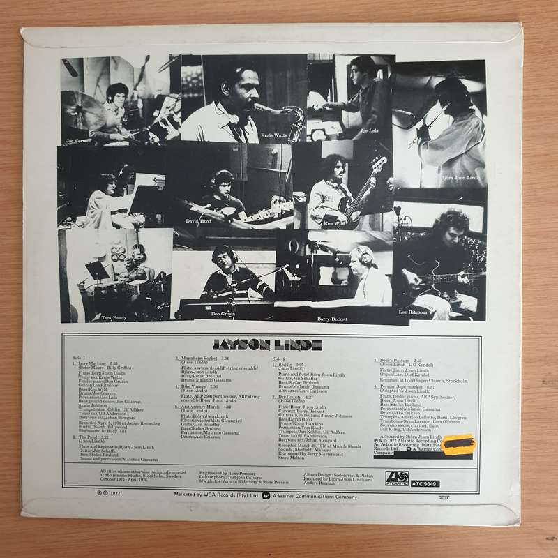 Jayson Lindh  Jayson Lindh  Vinyl LP Record  (VG+)