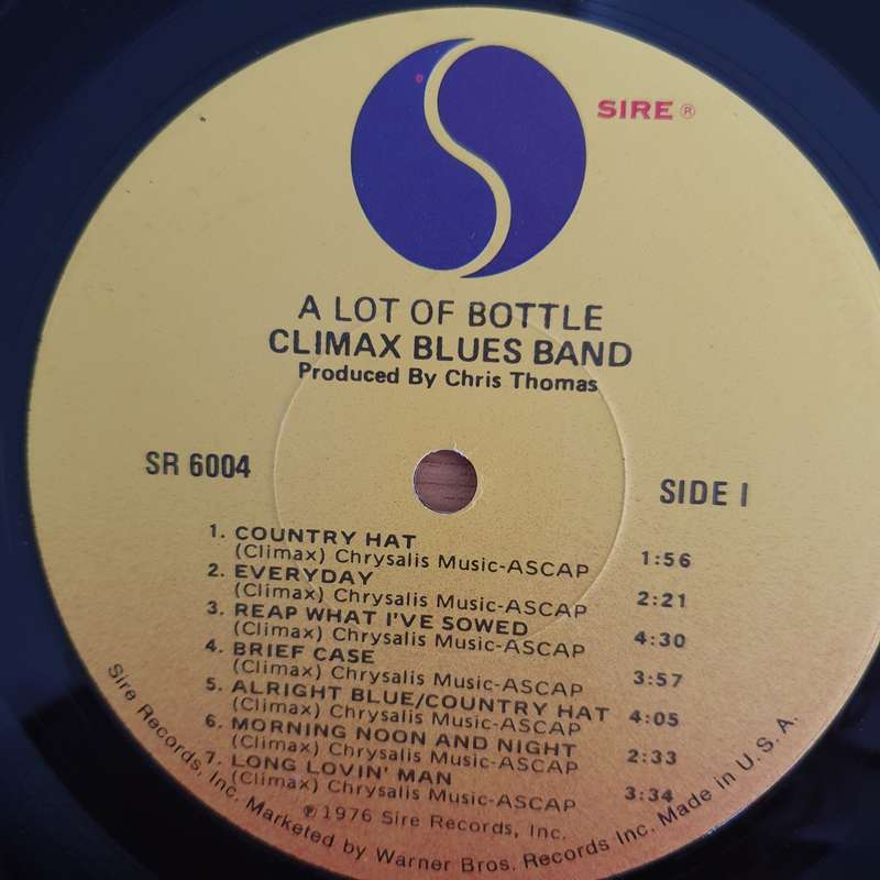 Climax Blues Band  A Lot Of Bottle  Vinyl LP Record  (VG+)