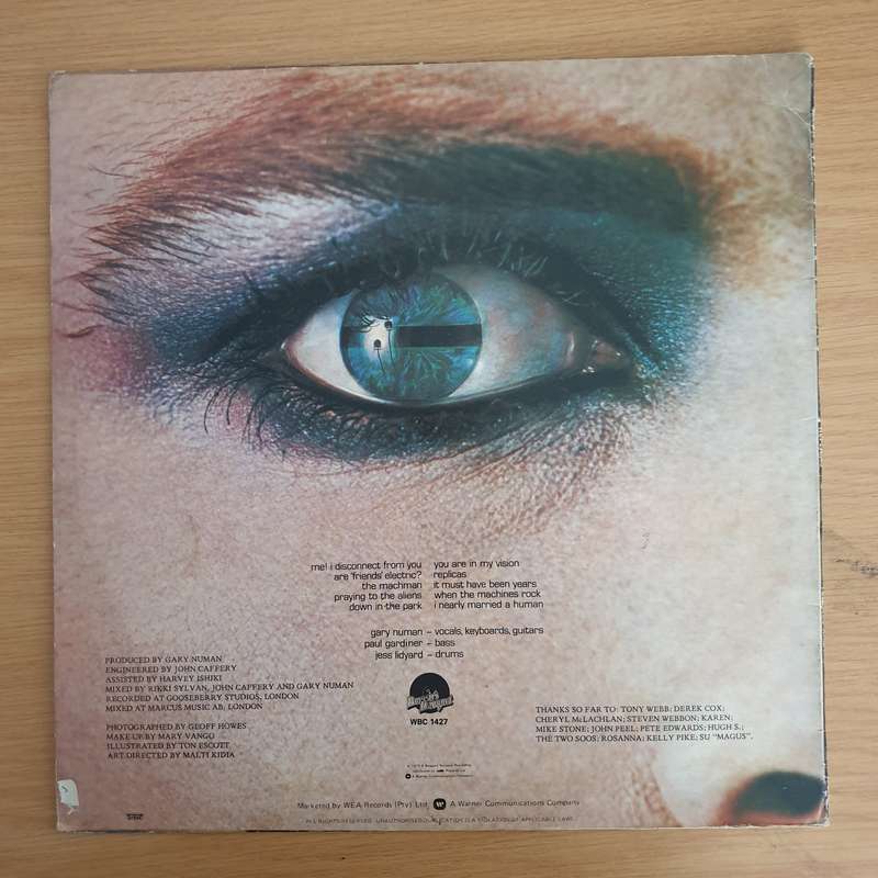 Tubeway Army  Replicas  Vinyl LP Record  (VG+)