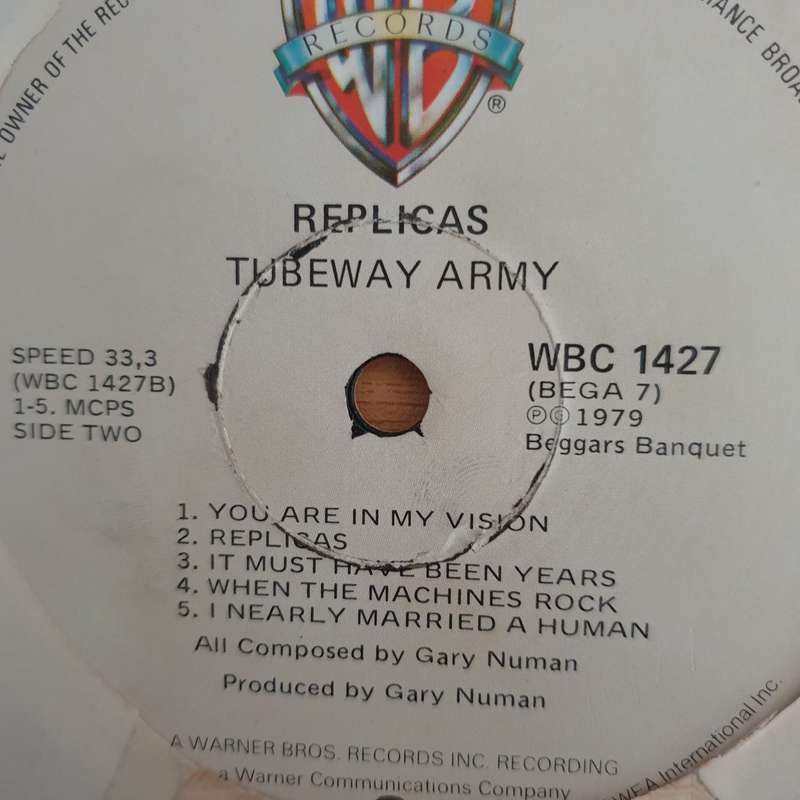 Tubeway Army  Replicas  Vinyl LP Record  (VG+)