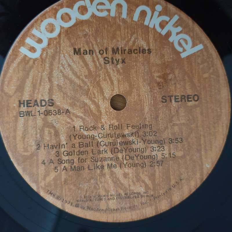 Styx  Man Of Miracles - Vinyl LP Record (VG+)