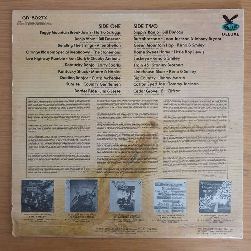 20 Bluegrass Originals: Instrumentals  - Vinyl LP Record (VG+)