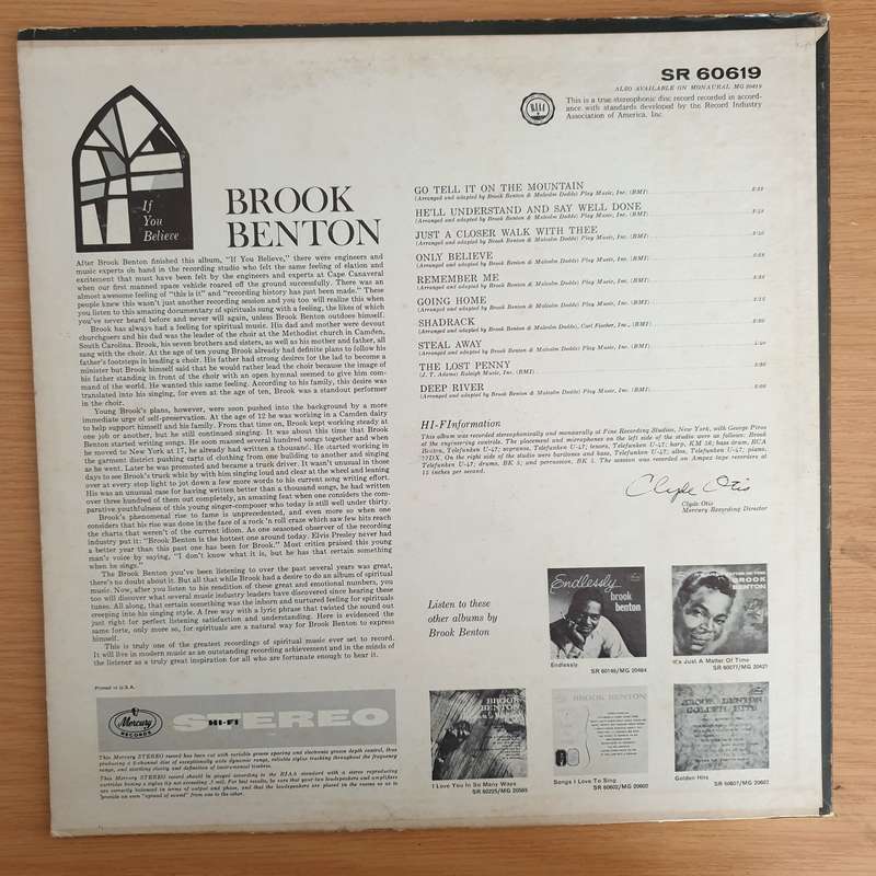 Brook Benton  Shadrack  - Vinyl LP Record (VG+)