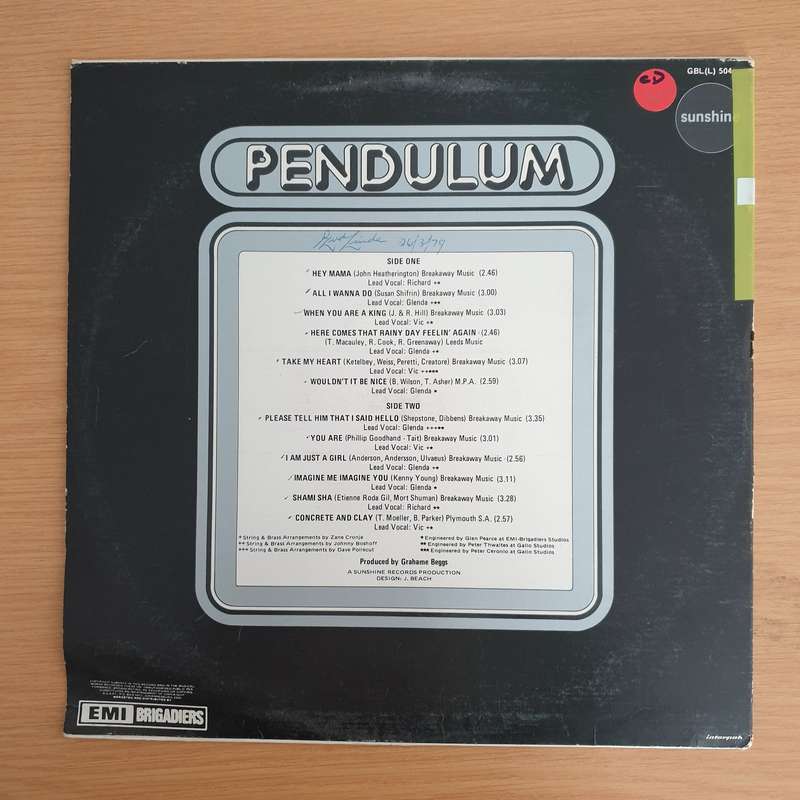 Pendulum - Pendulum   - Vinyl LP Record (VG+)