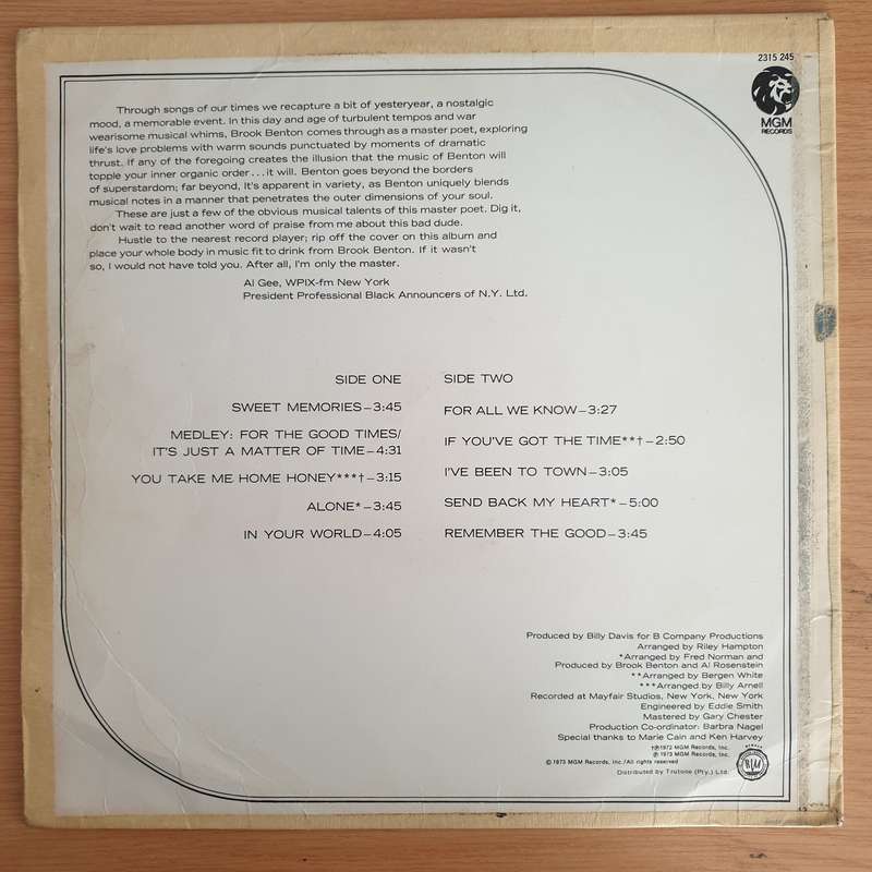 Brook Benton  Something For Everyone - Vinyl LP Record  (G+) (gplus)