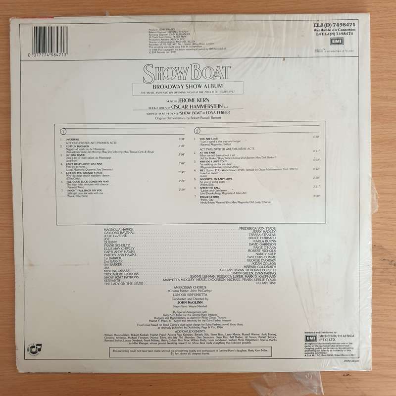 Showboat - Jerome Kern's - Broadway Show Album - Vinyl LP Record (VG+)