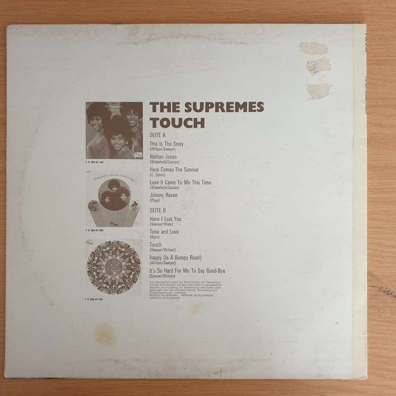 The Supremes  Touch - Vinyl LP Record (VG+)