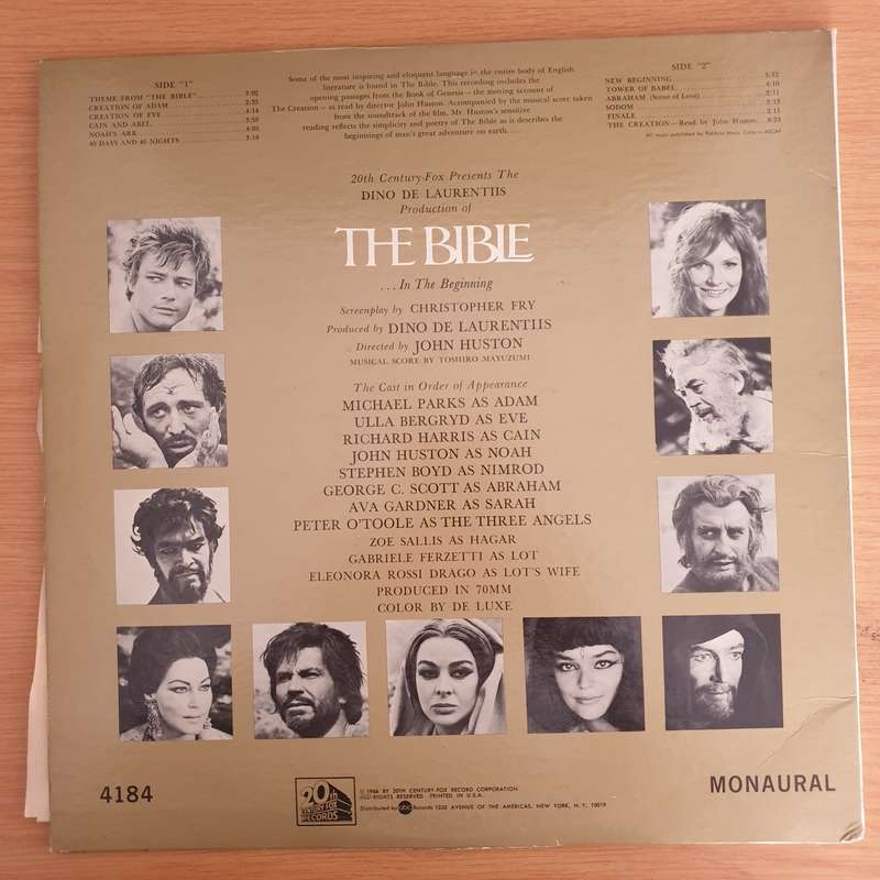 Toshiro Mayuzumi  The Bible ... In The Beginning (Original Motion Picture Soundtrack Album) ...