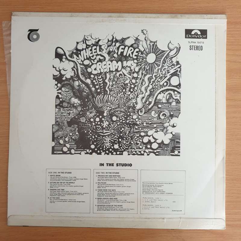 Cream  Wheels Of Fire - In The Studio (184718) - Vinyl LP Record (VG+)