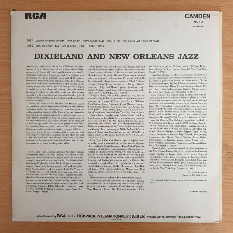 Dixieland & New Orleans Jazz  -  Original Dixieland Jazz Band  - Vinyl LP Record  (VG-)