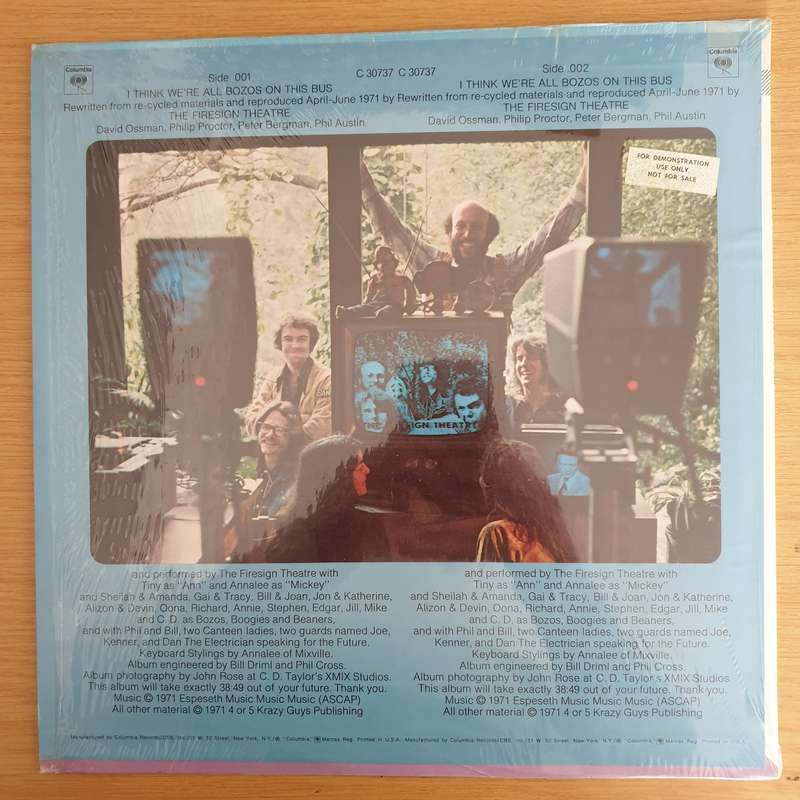 The Firesign Theatre  I Think We're All Bozos On This Bus - Vinyl LP Record (VG+)