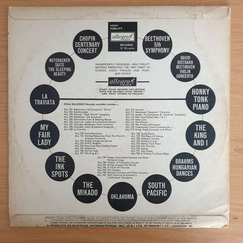 South Pacific - Rodgers & Hammerstein - Russ Case & Orchestra  Vinyl LP Record (VG+)