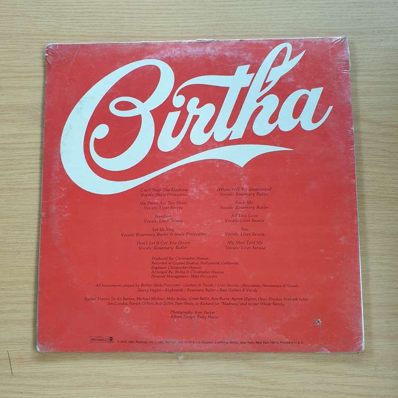 Birtha  Can't Stop The Madness -  Vinyl LP Record - Sealed