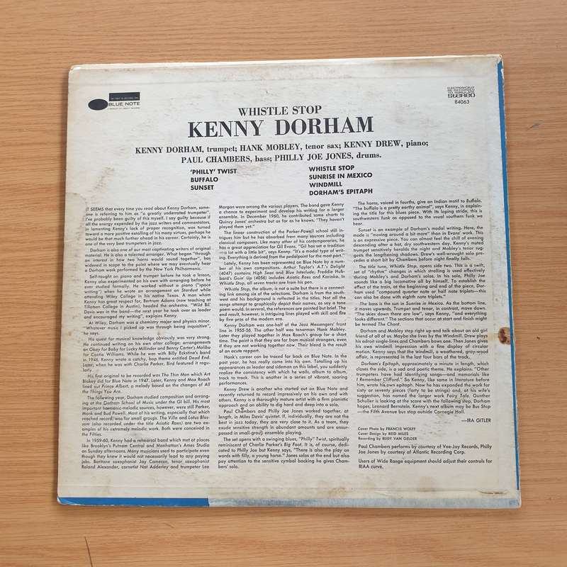 Kenny Dorham  Whistle Stop  - Vinyl LP Record  (VG)